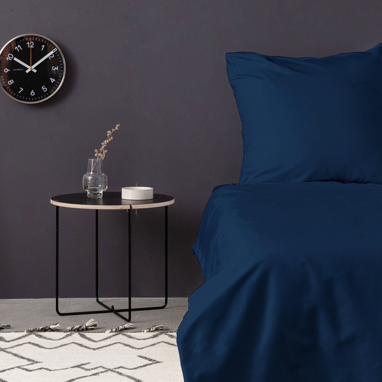 Lenjerie de pat pentru o persoana (FR), L'essentiel Maison, De Petrol Blue, Albastru petrol - imagine 3